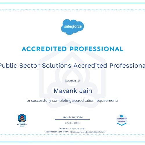 Salesforce Public Sector Solutions Accredited Professional(2024)